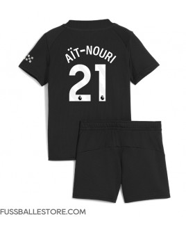 Günstige Manchester City Rayan Ait-Nouri #21 Auswärts Trikotsatzt Kinder 2025-26 Kurzarm (+ Kurze Hosen)